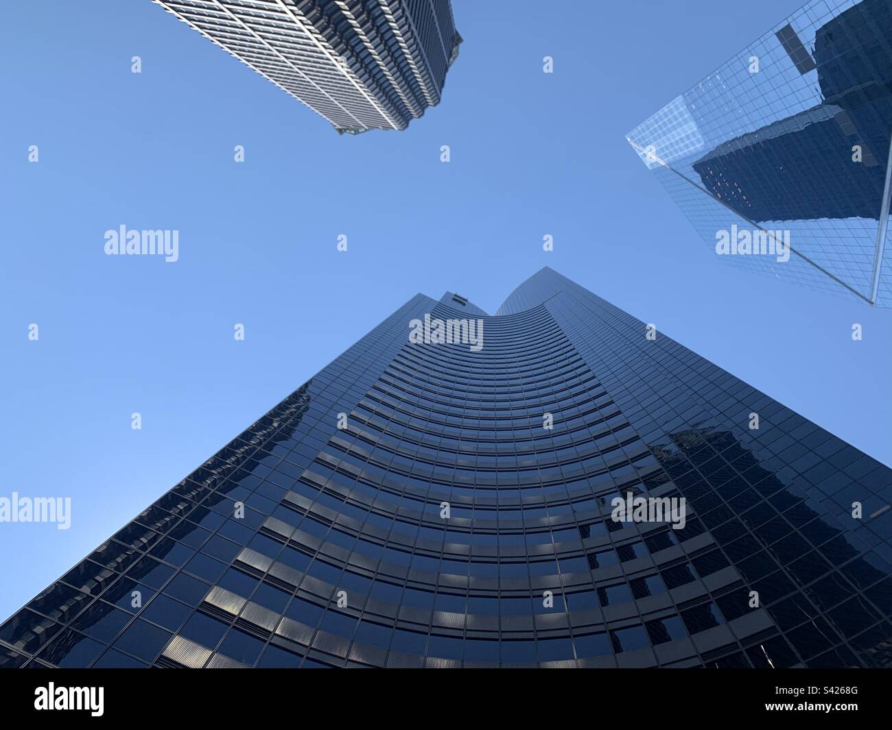 Von der Straße aus betrachtet, am Columbia Center, ehemals Bank of America Tower und Columbia Seafirst Center, Seattle, Washington, USA Stockfoto
