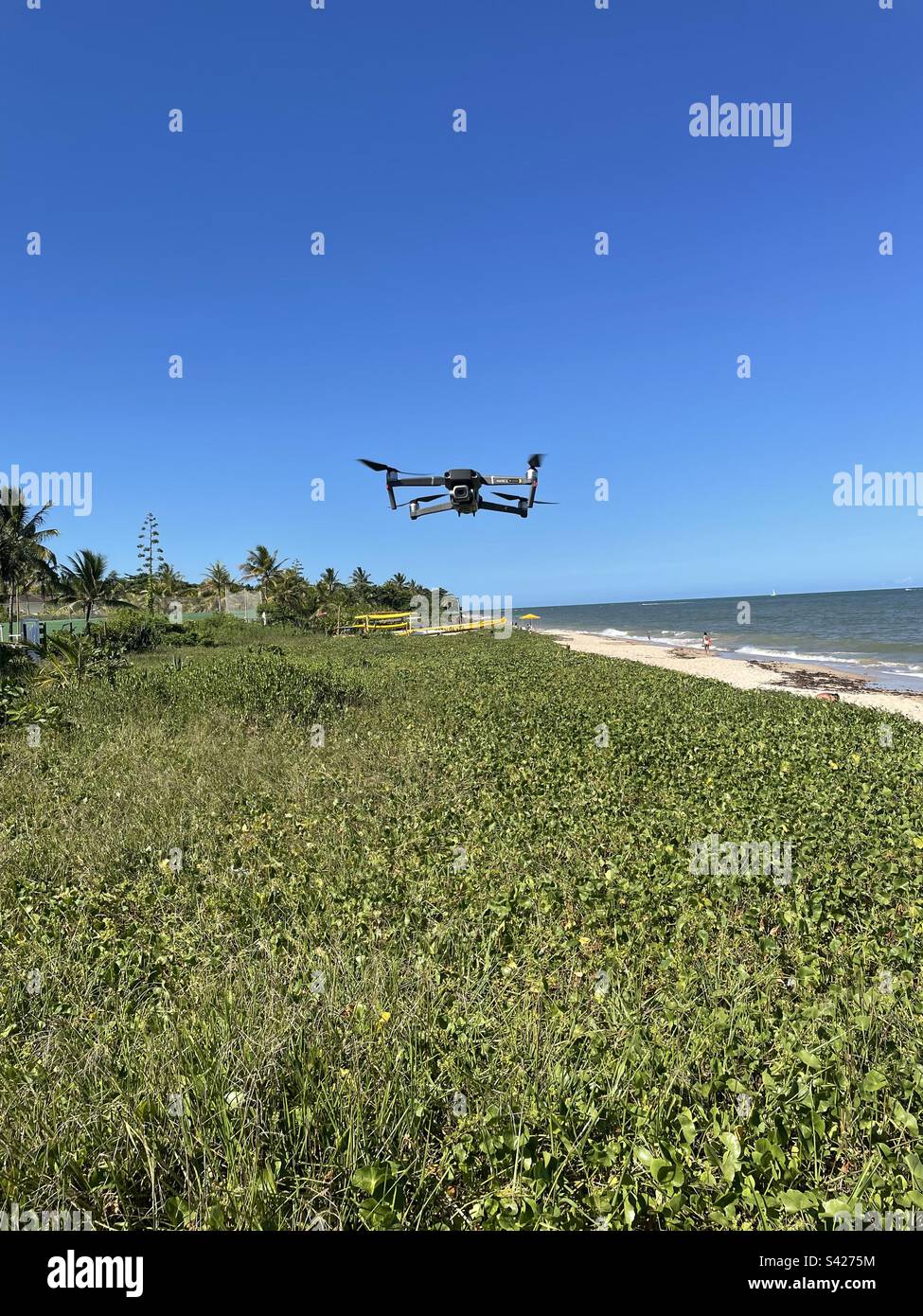 Drohnenfoto porto Seguro bahia Brazilië Stockfoto