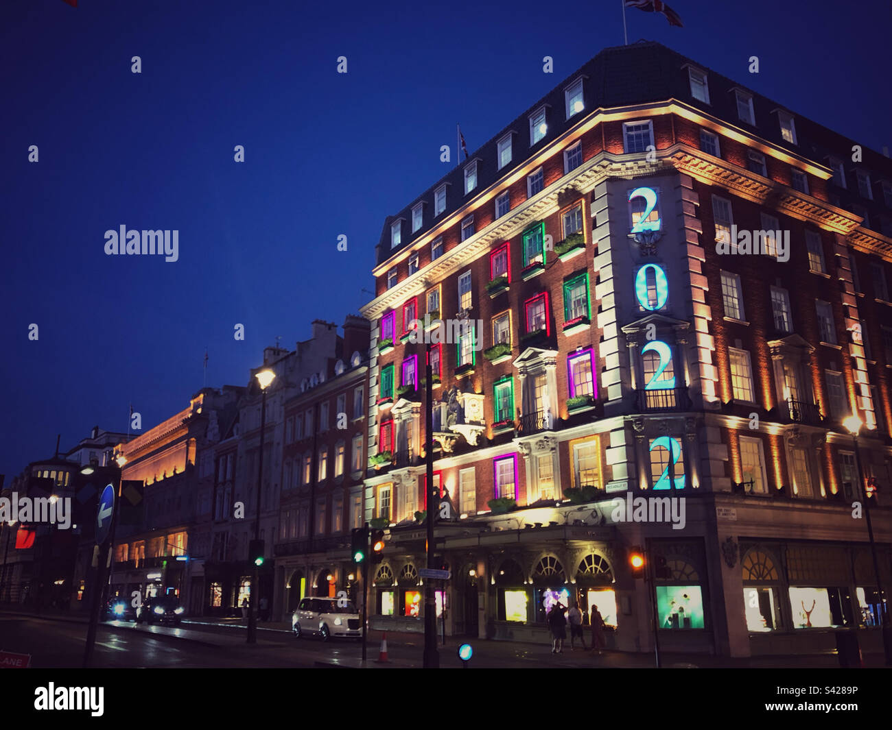 Schöne Lichter an der Fortnum und Mason, London 2022 Stockfoto