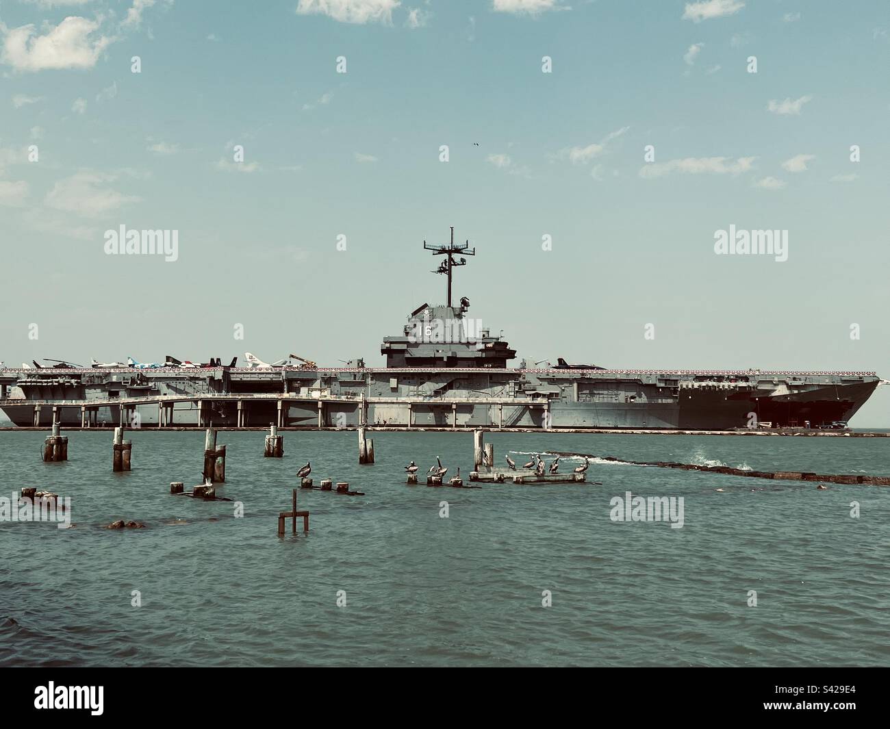 USS Lexington in Corpus Christi, Texas Stockfoto