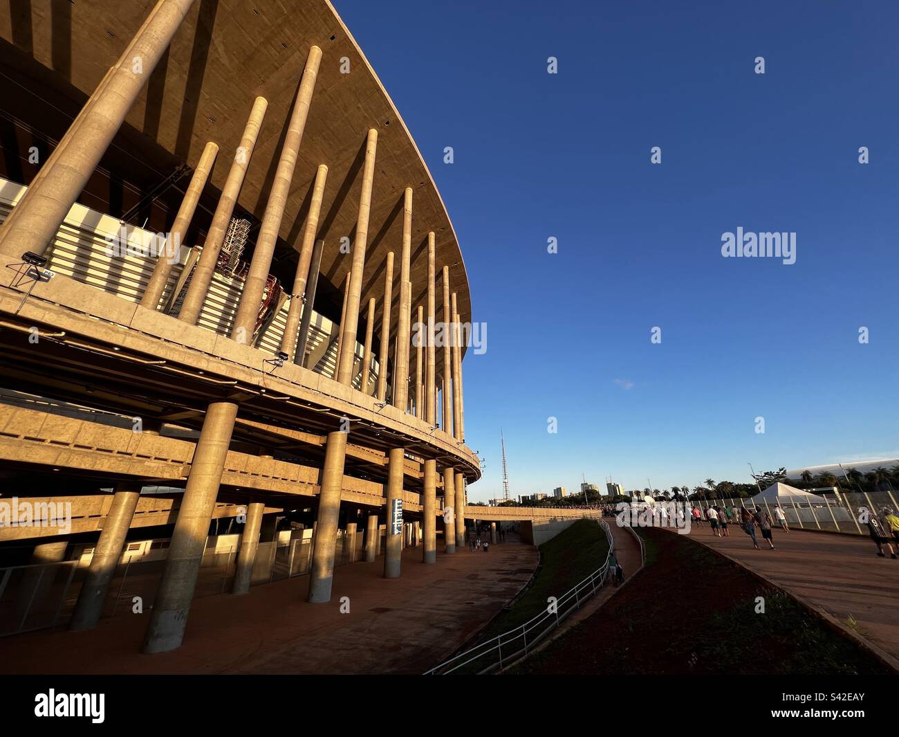 Brasilien, Nationalstadion Brasília Mané Garrincha. Stockfoto