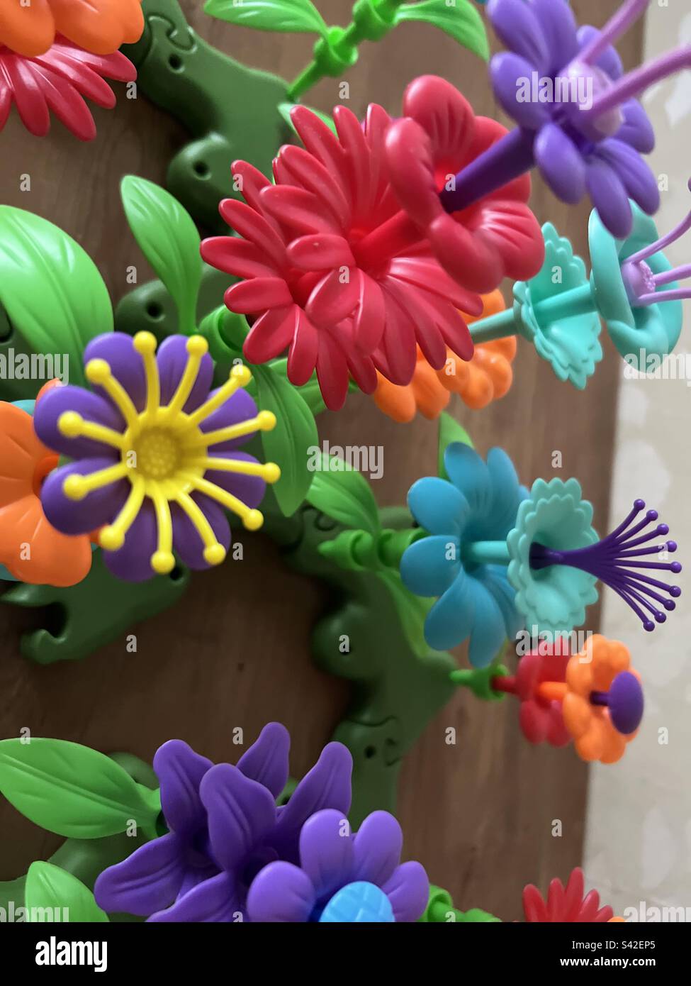 Pädagogischer Blumengarten für Kinder Stockfoto