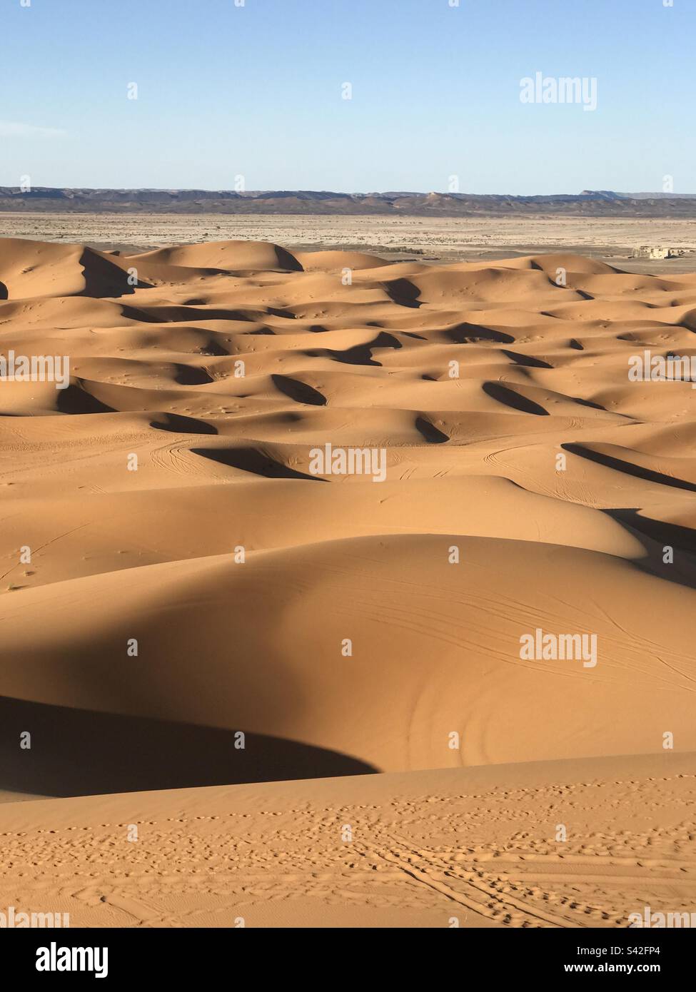 Wüste bei Merzouga Stockfoto