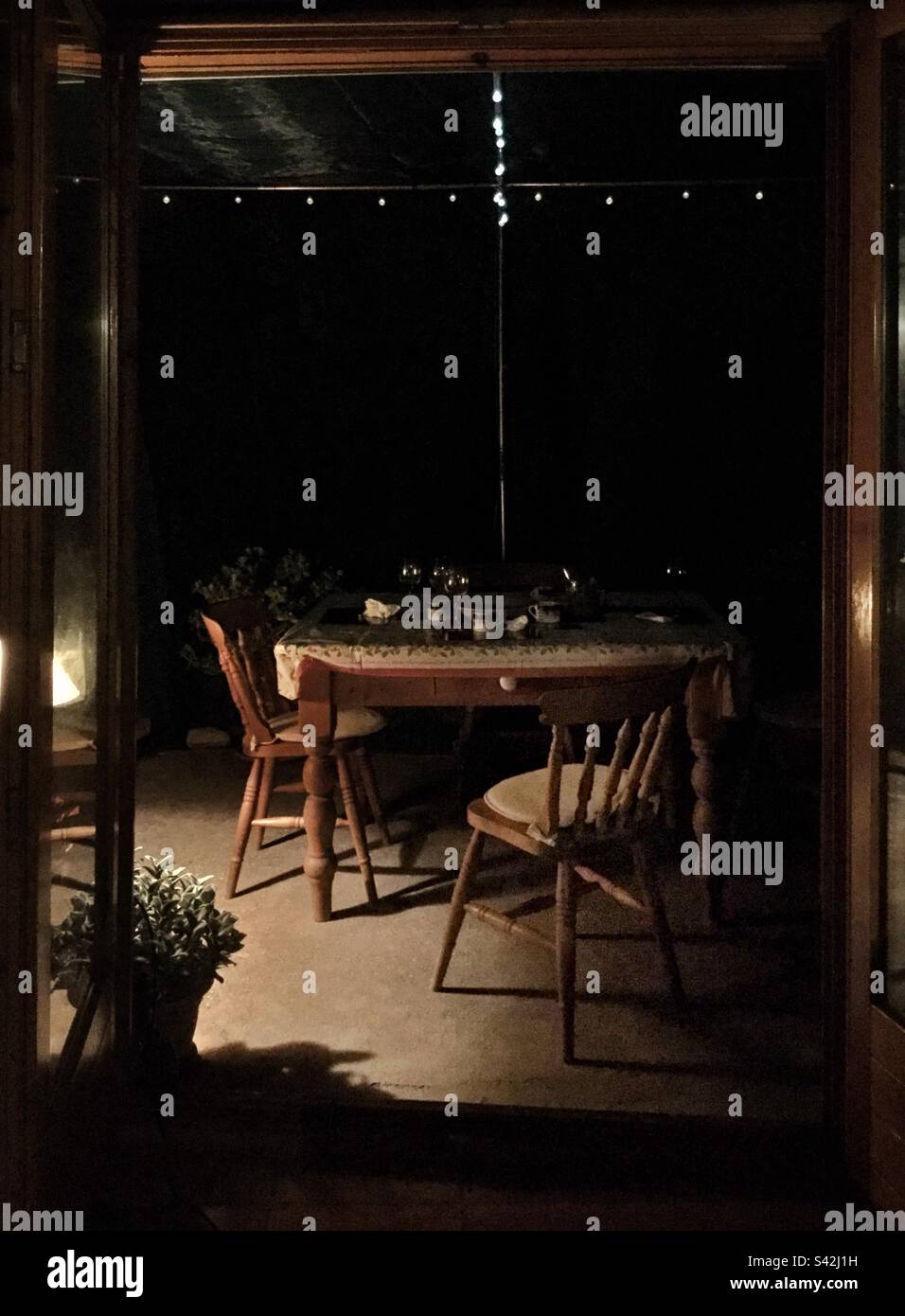 Speisen im Freien, Katalonien, Spanien. Stockfoto