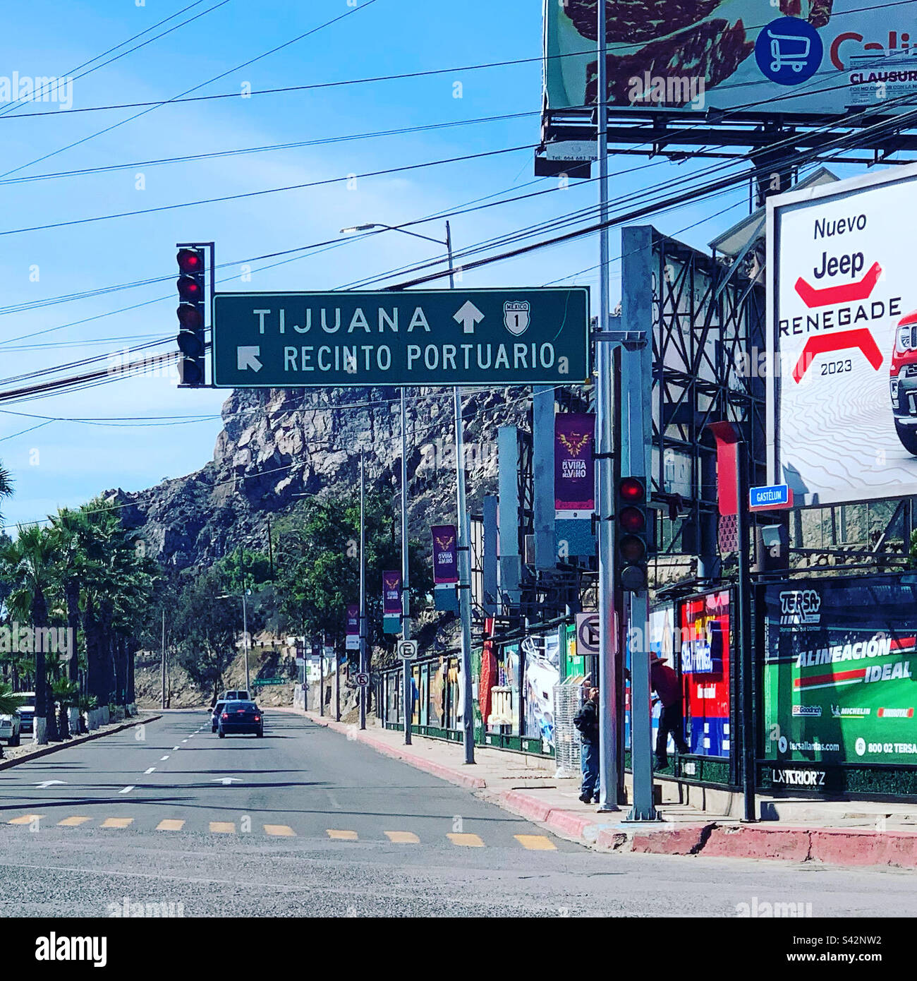 November 2022, Straße nach Tijuana, Ensenada, Baja California, Mexiko Stockfoto