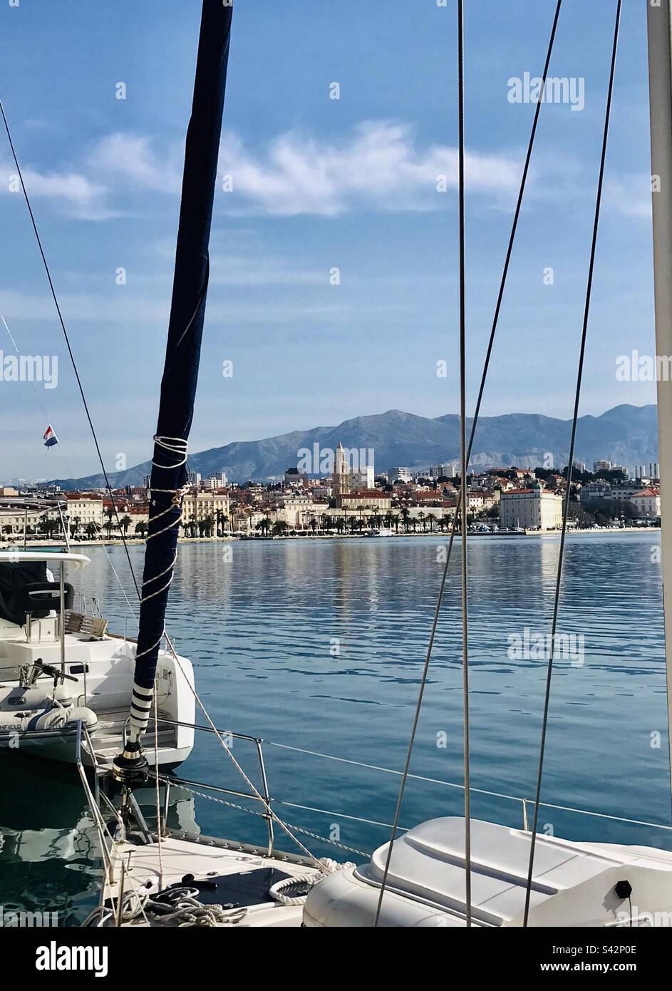 Segeln in der Adria Stockfoto