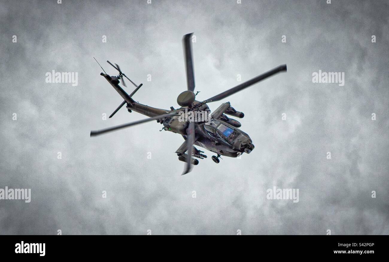 Apache Attack Helikopter-Ausstellungsteam Stockfoto