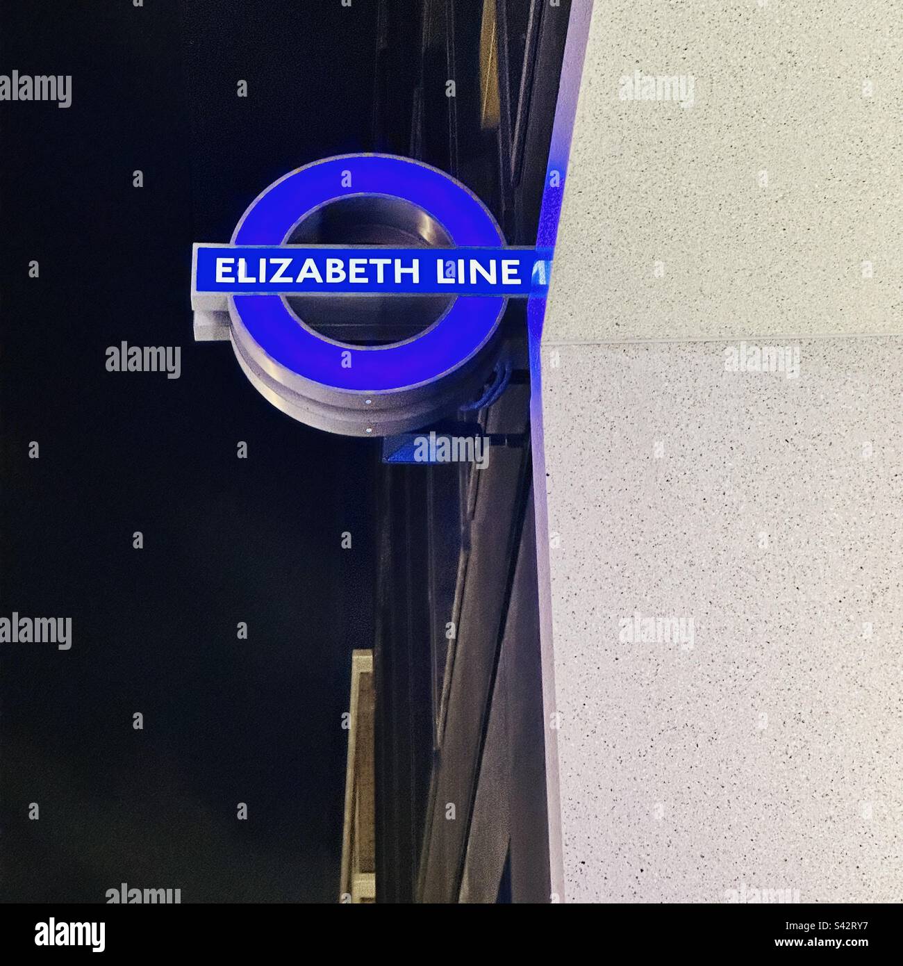 Elizabeth Line, Tottenham Court Station, London Stockfoto