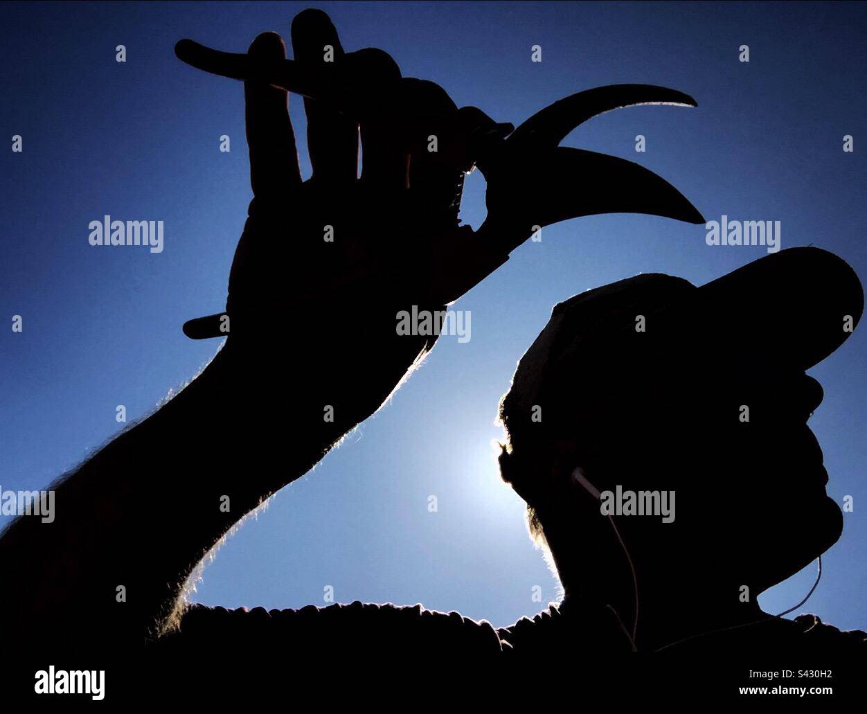 Gartenscheren, Katalonien, Spanien. Stockfoto