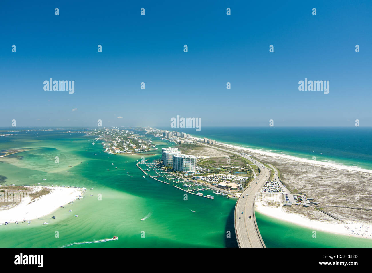 Luftaufnahme von Orange Beach, Alabama Stockfoto