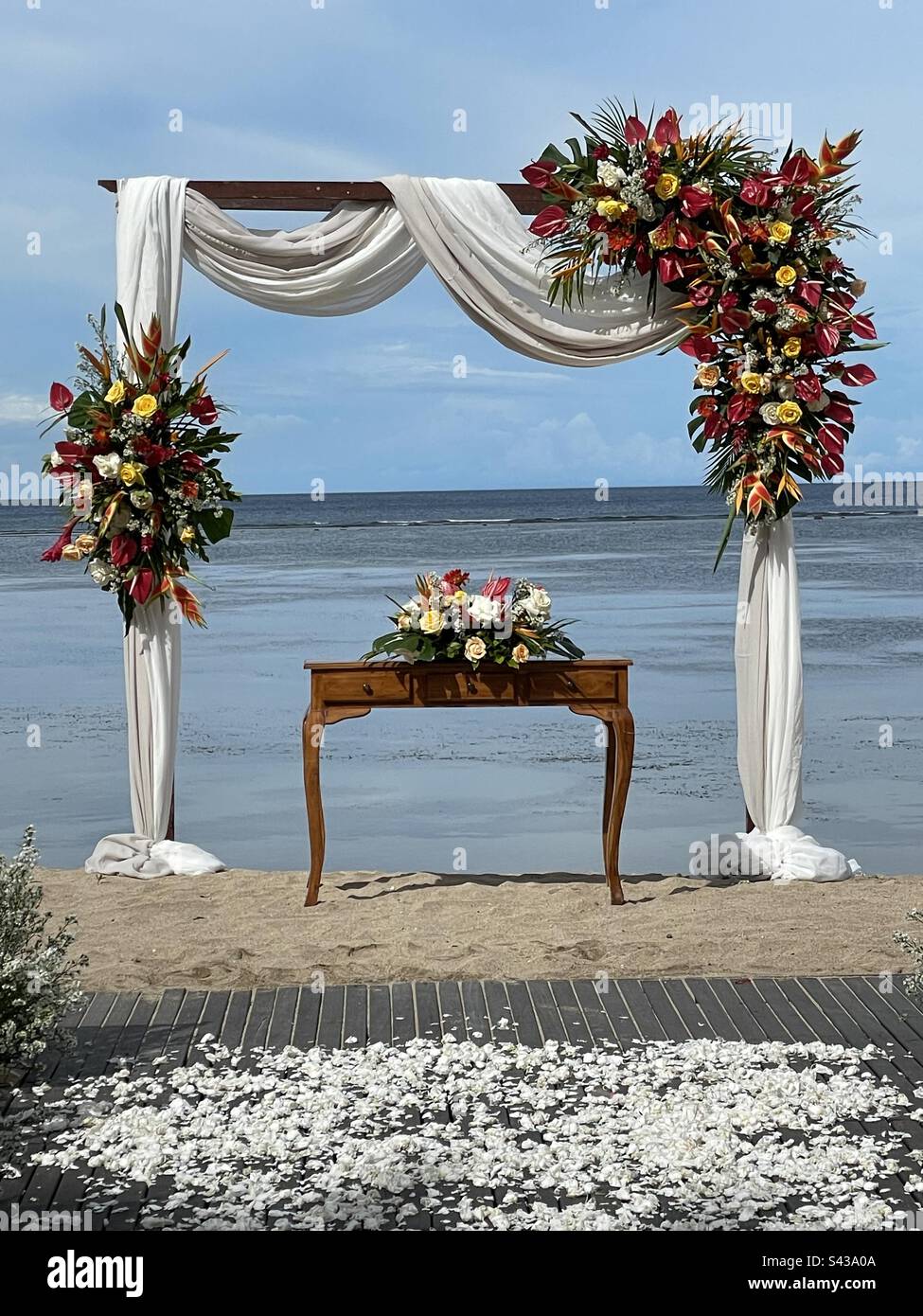 Hochzeitsblumen auf Bali Stockfoto