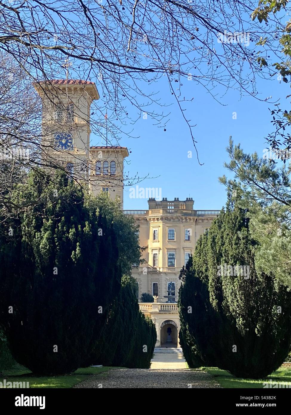 Vor Osborne House, Isle of Wight, Vereinigtes Königreich Stockfoto