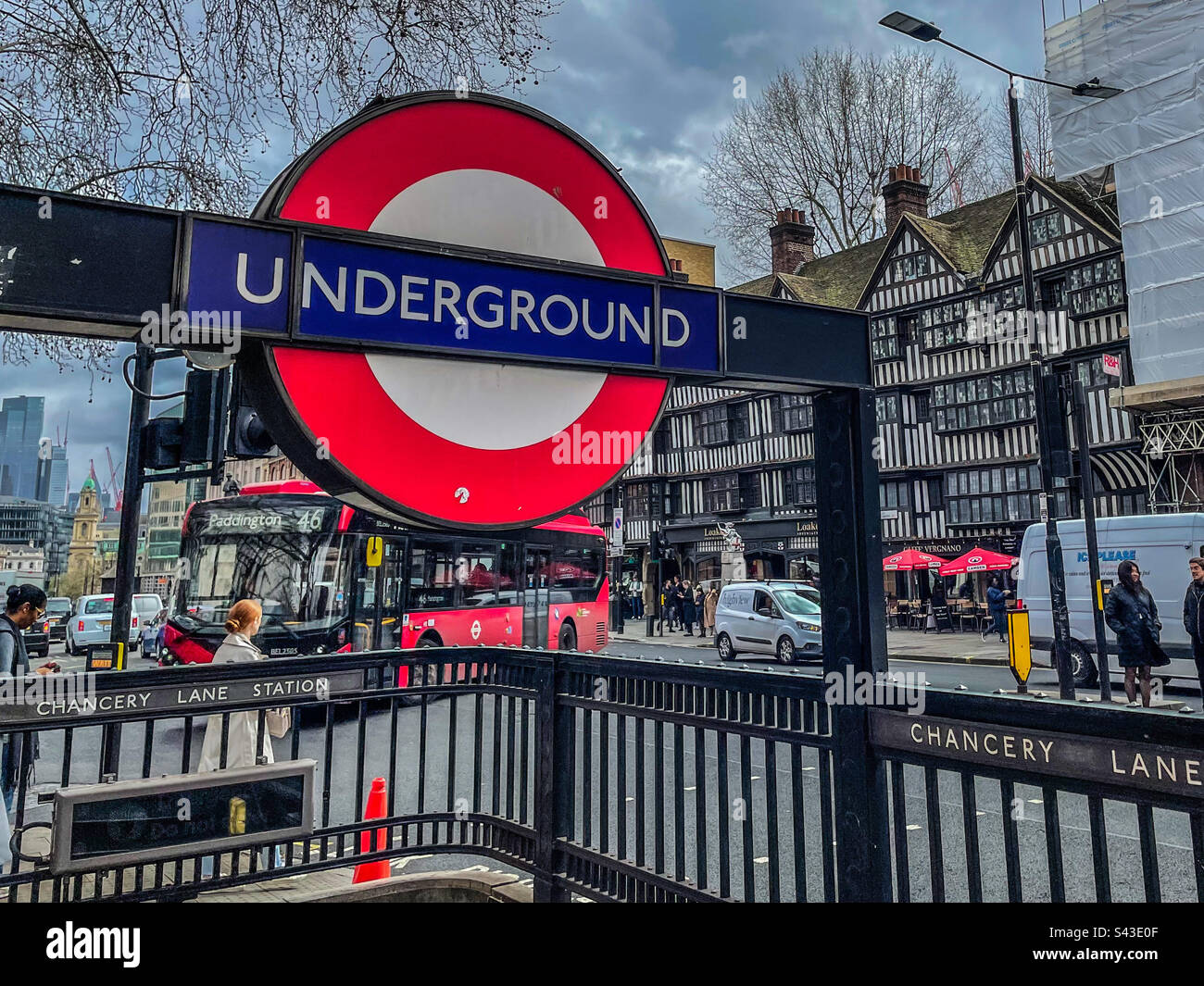 U-Bahn-Station Chancery Lane London Stockfoto