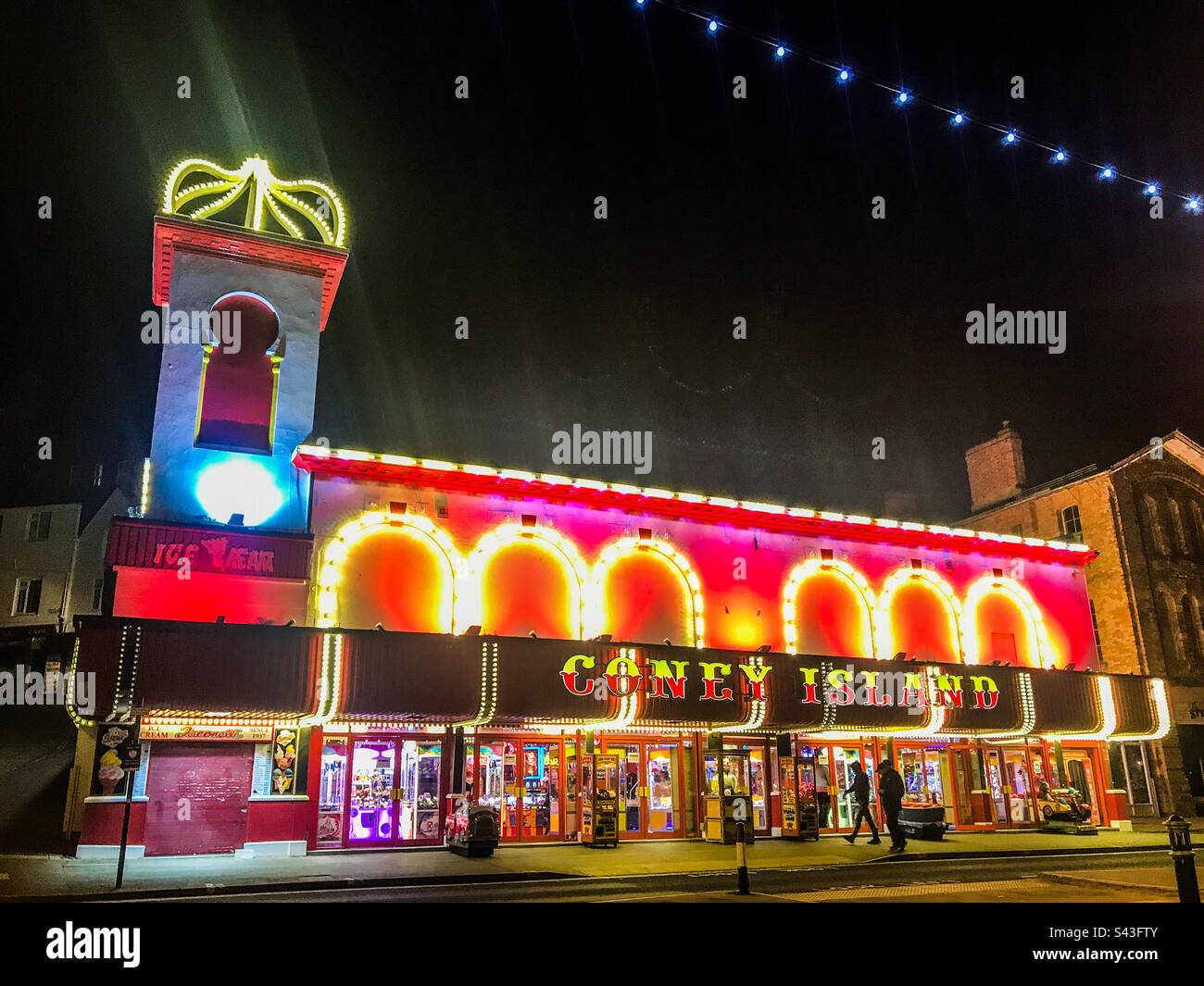 Scarborough Spielhalle - Smartphone-aufgenommenes Stockfoto