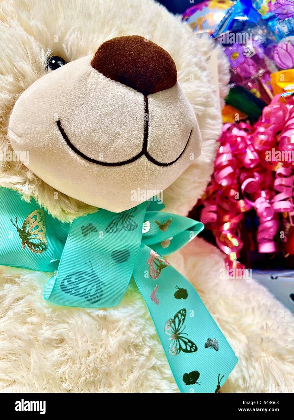 Weißer Teddybär Stockfoto