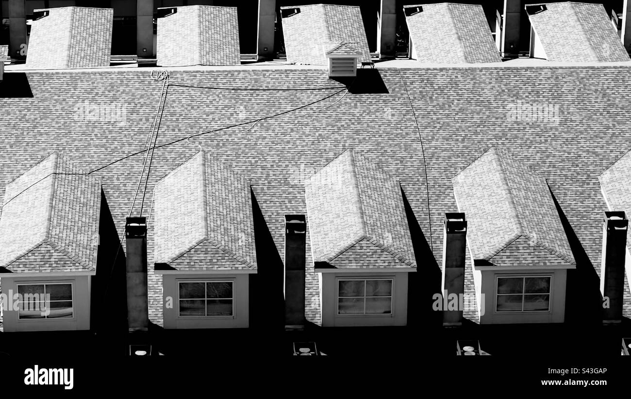 Downtown Seattle, USA mit Wohnungen auf den Dächern. - Smartphone-aufgenommenes Stockfoto