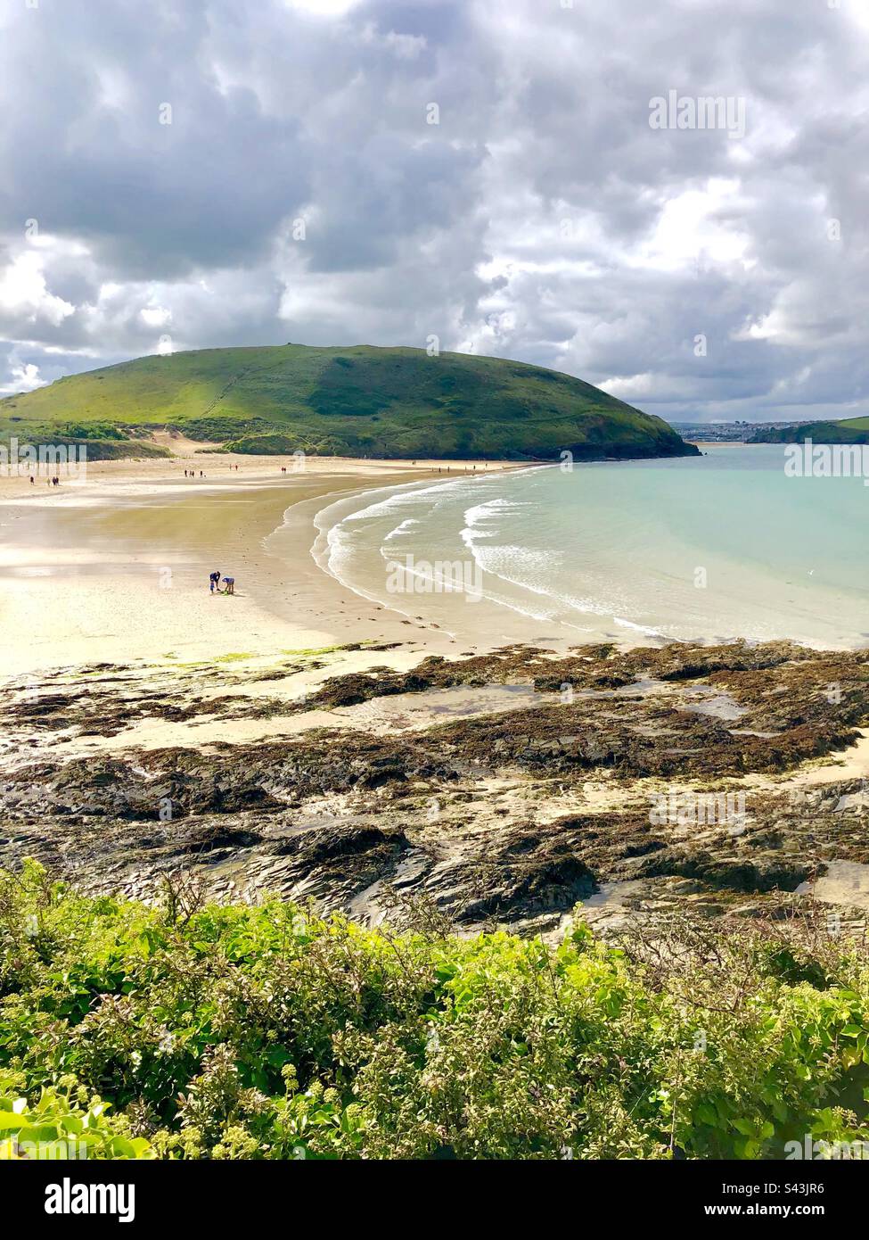 Daymer Bay an der spektakulären Atlantikküste von North Cornwall. Stockfoto