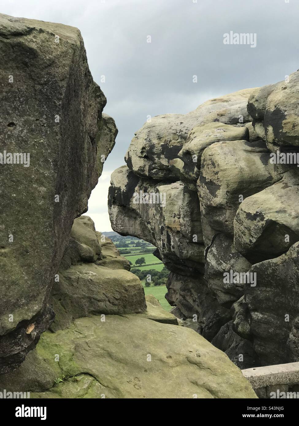 Schnappschuss durch Felsen in Yorkshire Stockfoto