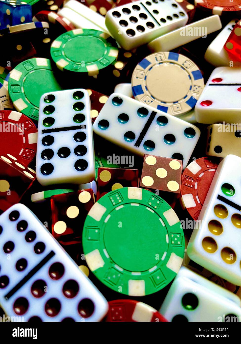 Casino-Hintergrund - Smartphone-aufgenommenes Stockfoto