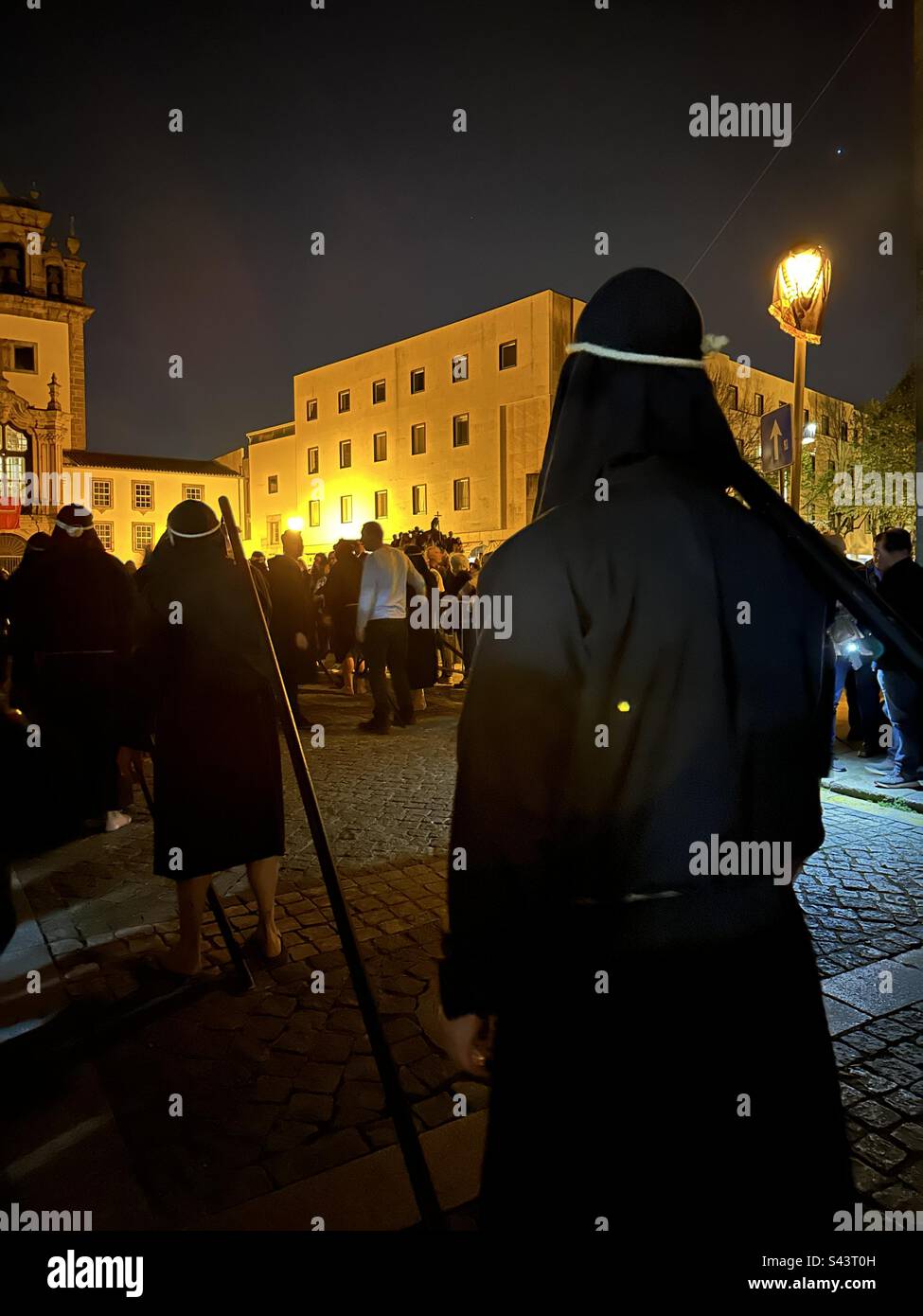 Farricocos während der Braga-Heiligen Woche Stockfoto