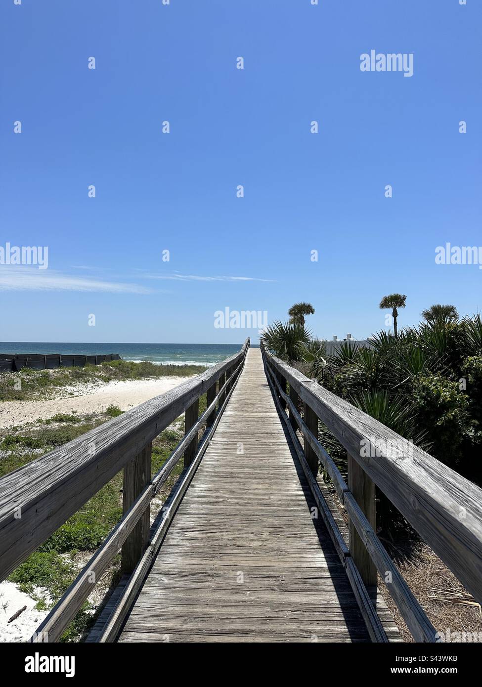 Tarpon Beach Trail öffentlicher Strandzugang Brücke Destin, Florida Stockfoto