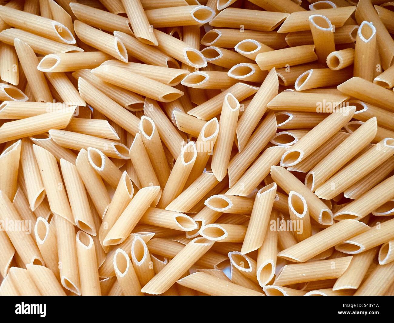 Vollbild Penne Pasta Stockfoto