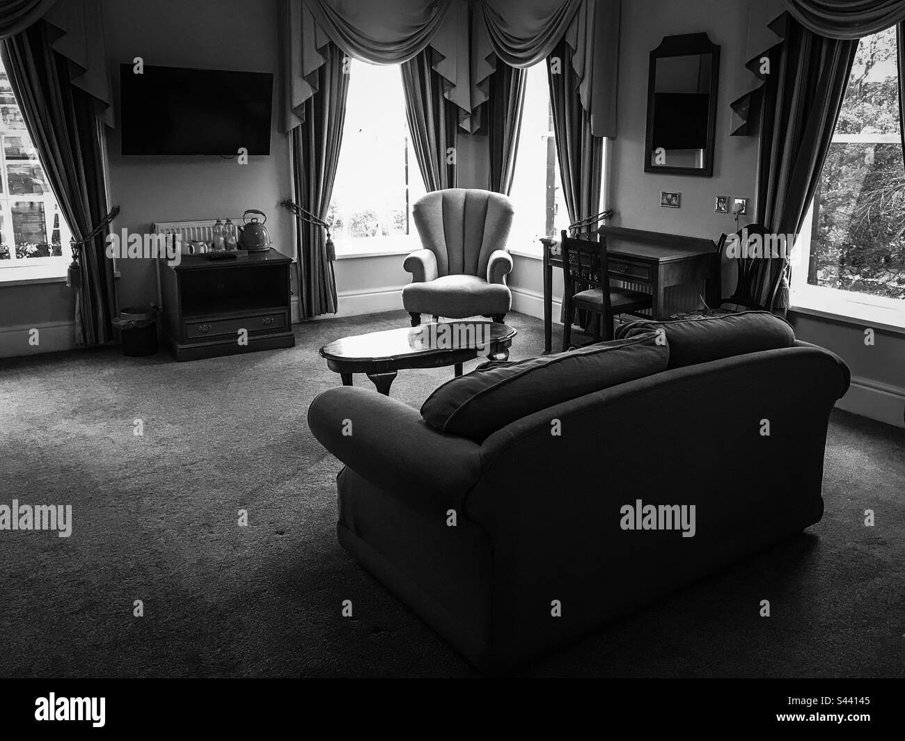 Regency Hotelzimmer Stockfoto