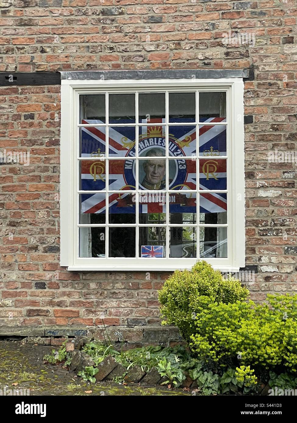 Krönungsvorstellung in der Crayke Village High Street, North Yorkshire, 7. Mai 2023 Stockfoto