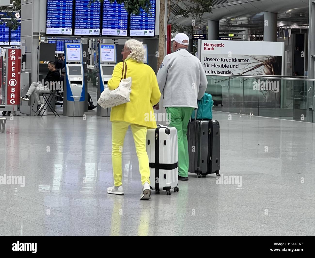 Brasilianische Farben, Flughafen Köln, deutschland Stockfoto