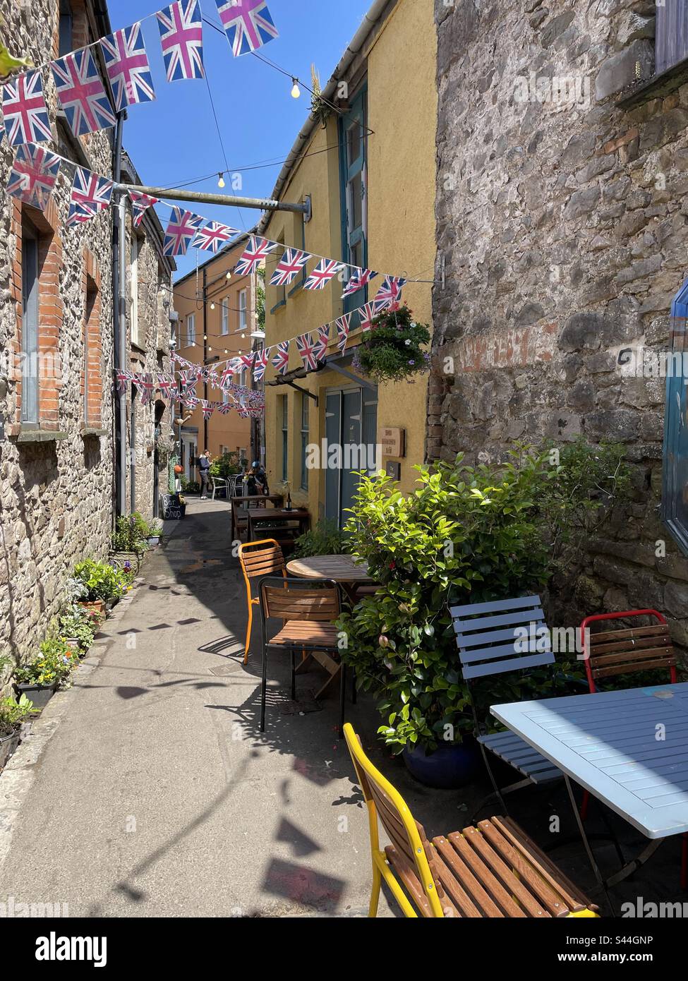 Side Street, Tenby, Südwales Stockfoto
