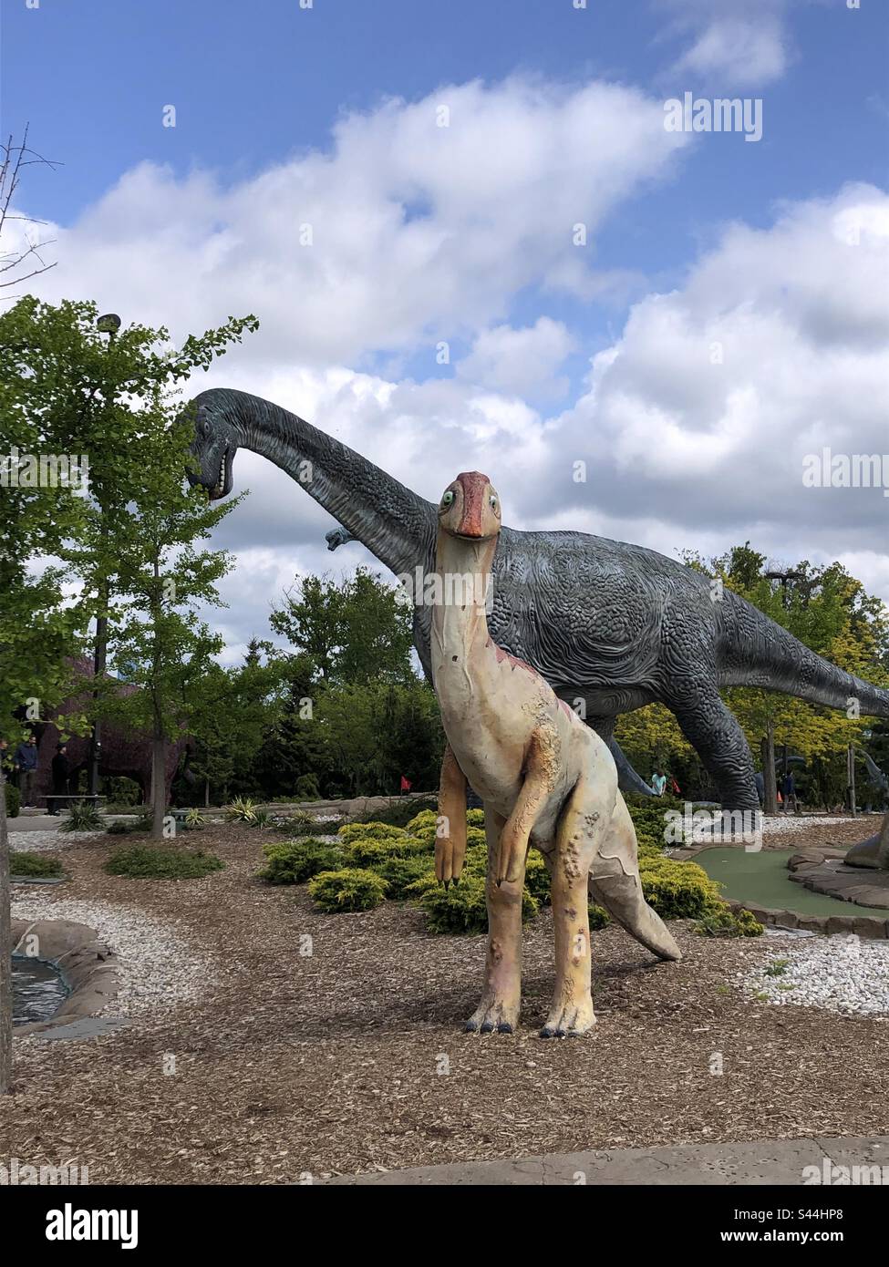 Dinosaurier-Freizeitpark in Niagara Falls, Kanada. Stockfoto