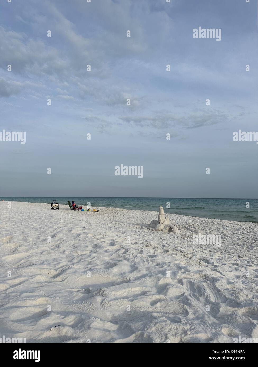 Blick auf die Küste am Strand von Florida Emerald Coast Stockfoto