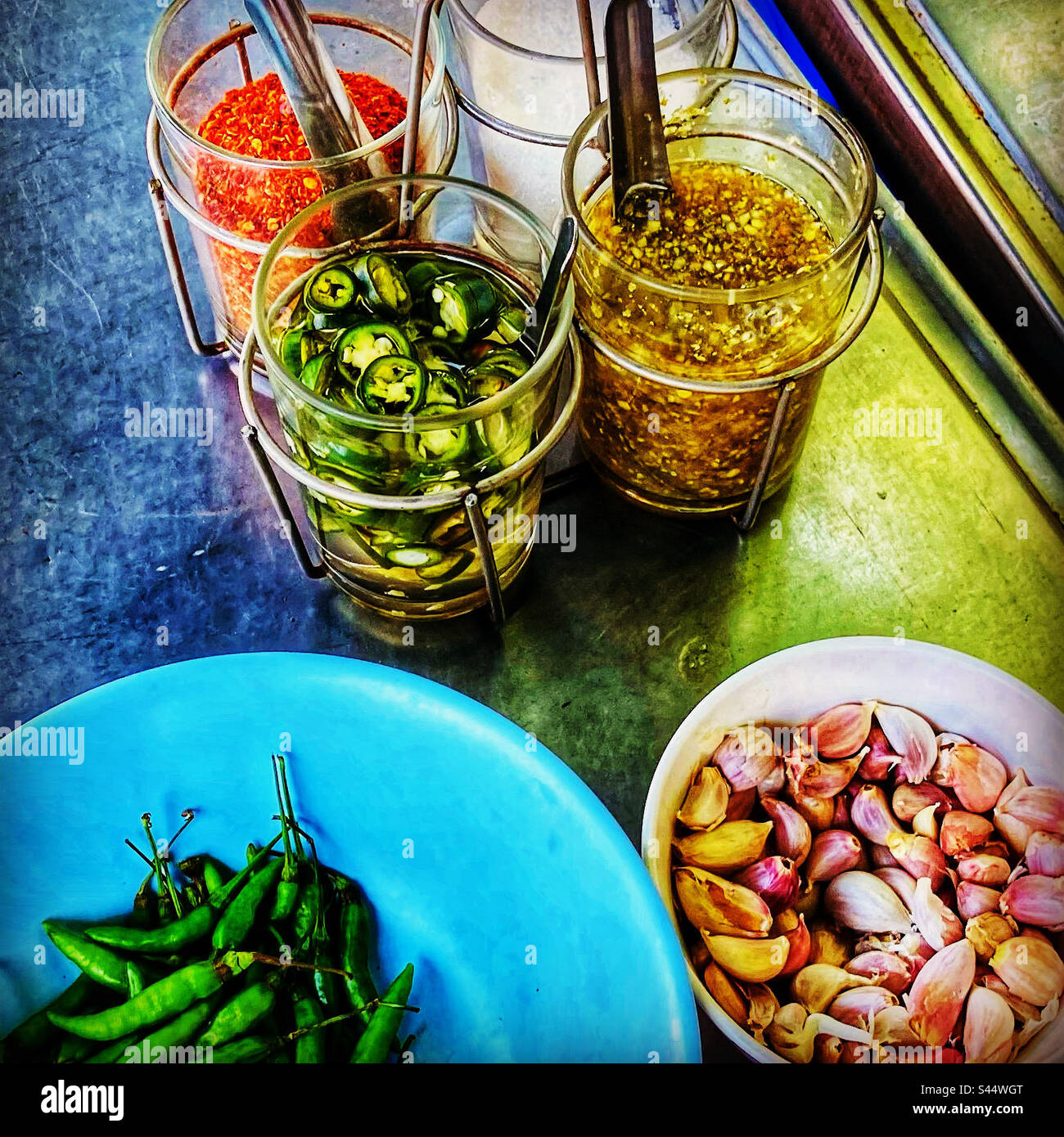 Steet Food, Thailand Gewürze Stockfoto