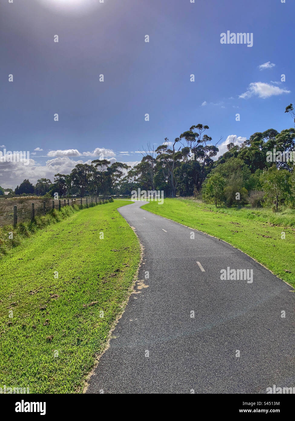 Radweg Seaford Wetlands Victoria Australien Stockfoto