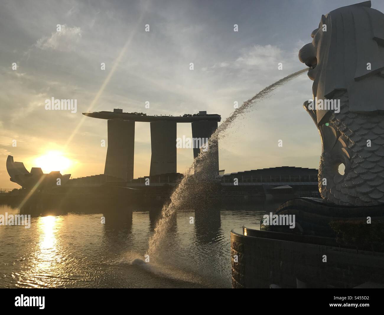 Sonnenaufgang in Singapur Stockfoto