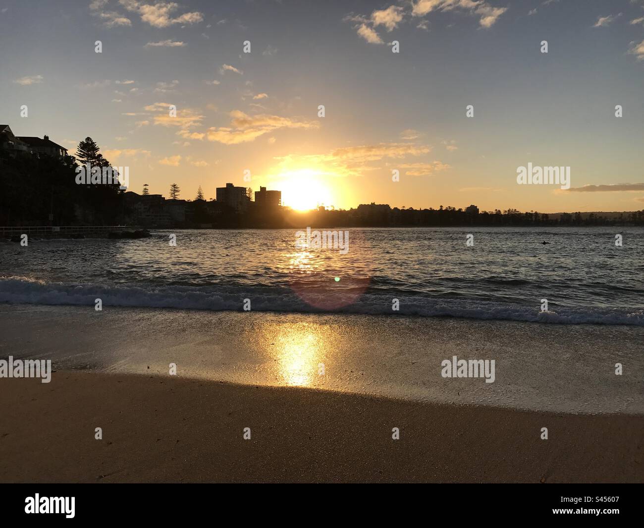 Sonnenuntergang am Shelly Beach, Manly NSW Stockfoto