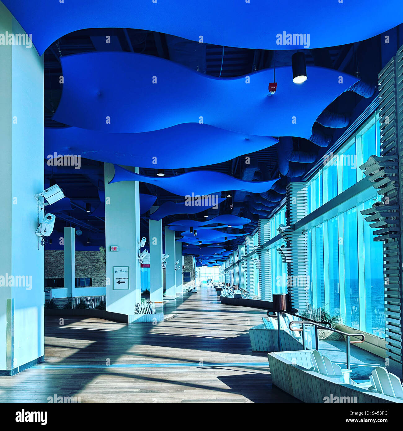 Mai 2023, Playground Pier, Atlantic City Boardwalk, Atlantic City, New Jersey, Usa - Smartphone-aufgenommenes Stockfoto