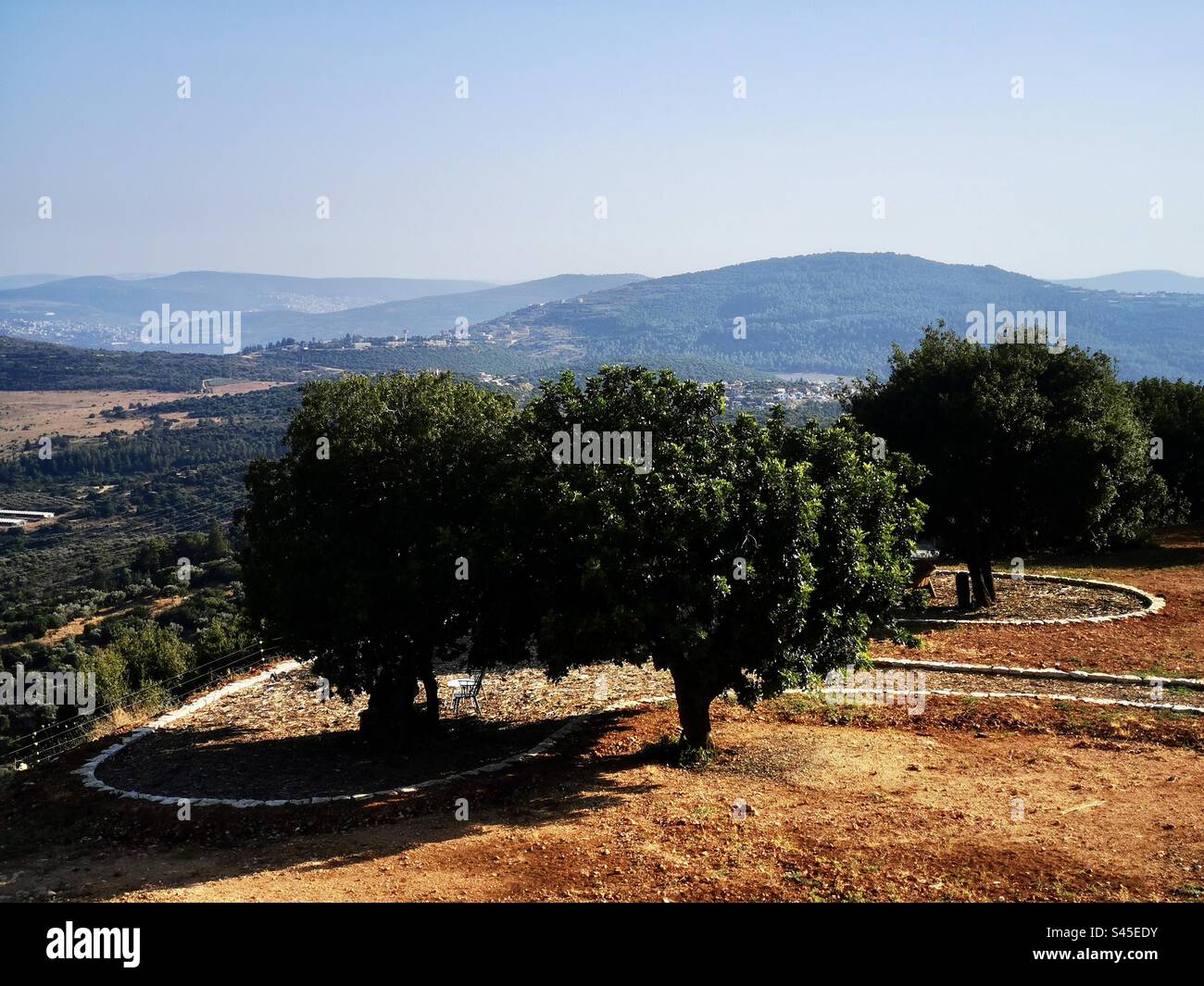 Galiläa-Gebirgslandschaft in Israel. Stockfoto