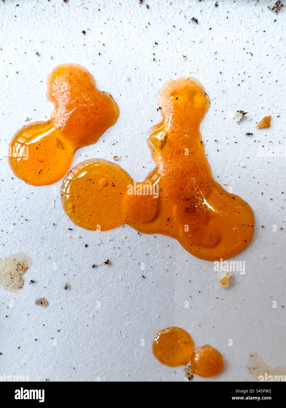 Schmiermarkierung in der Form des Vereinigten Königreichs - Smartphone-aufgenommenes Stockfoto