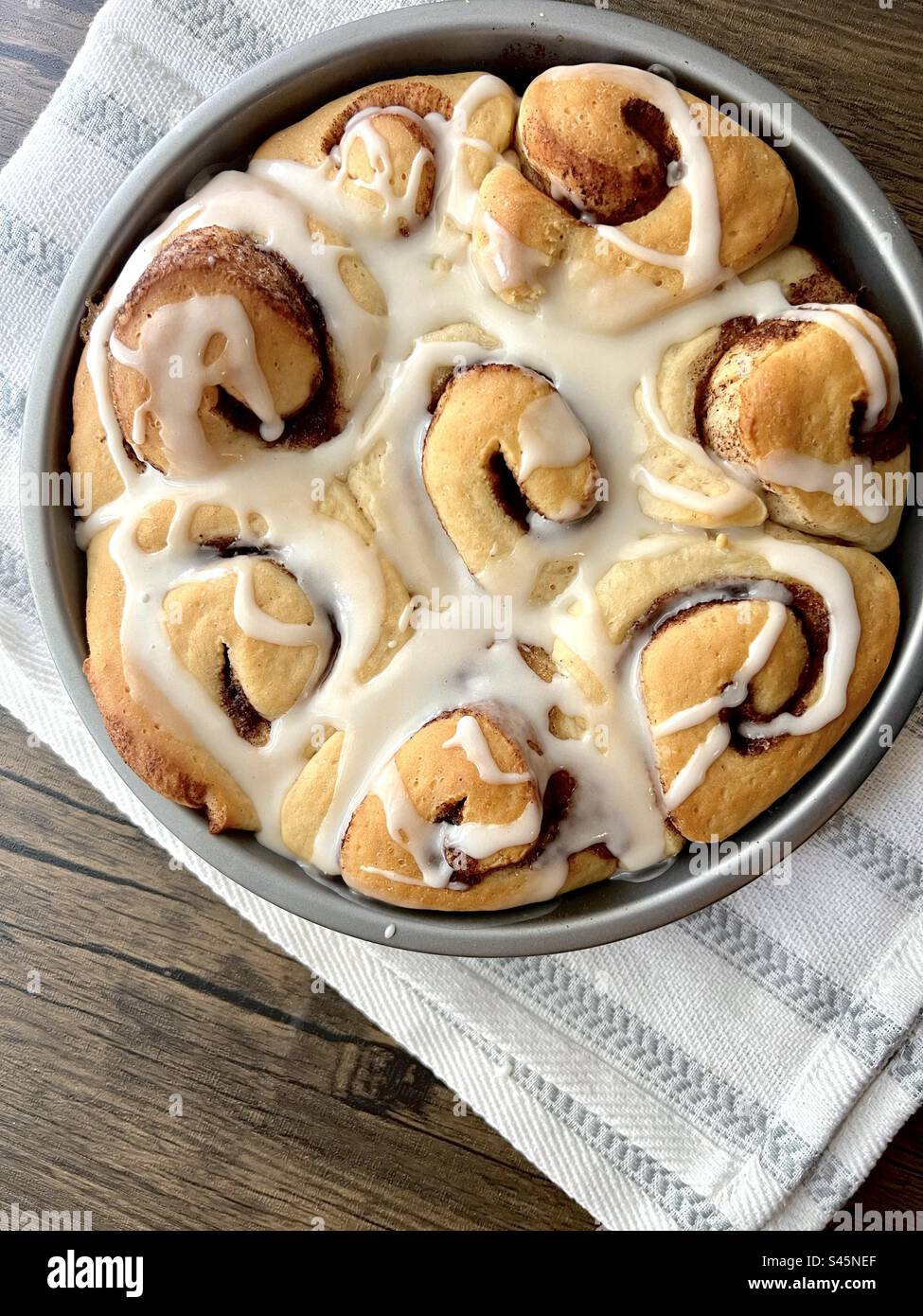 Zimtschnecken - Smartphone-aufgenommenes Stockfoto