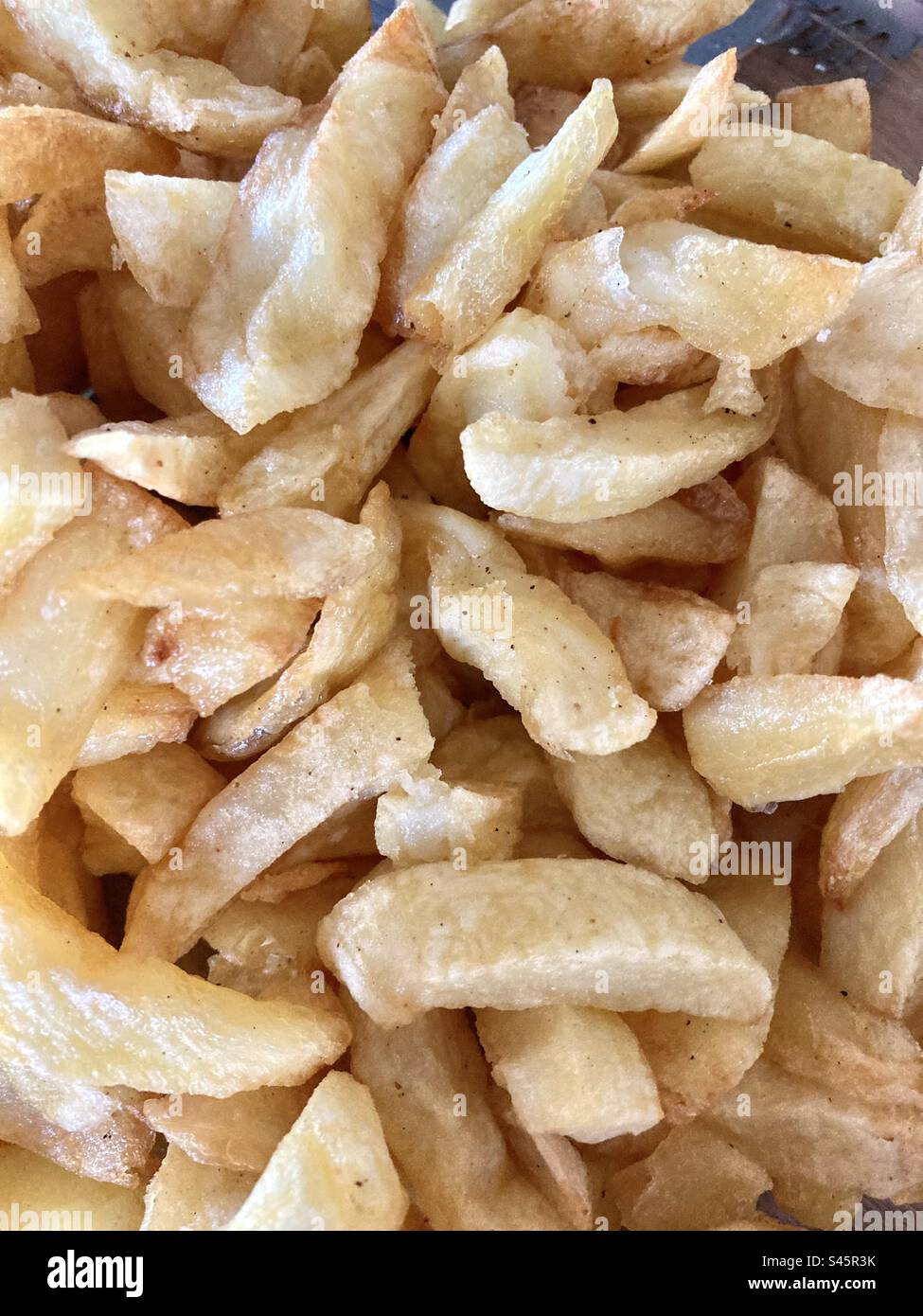 Lebhafte Kartoffelchips Stockfoto