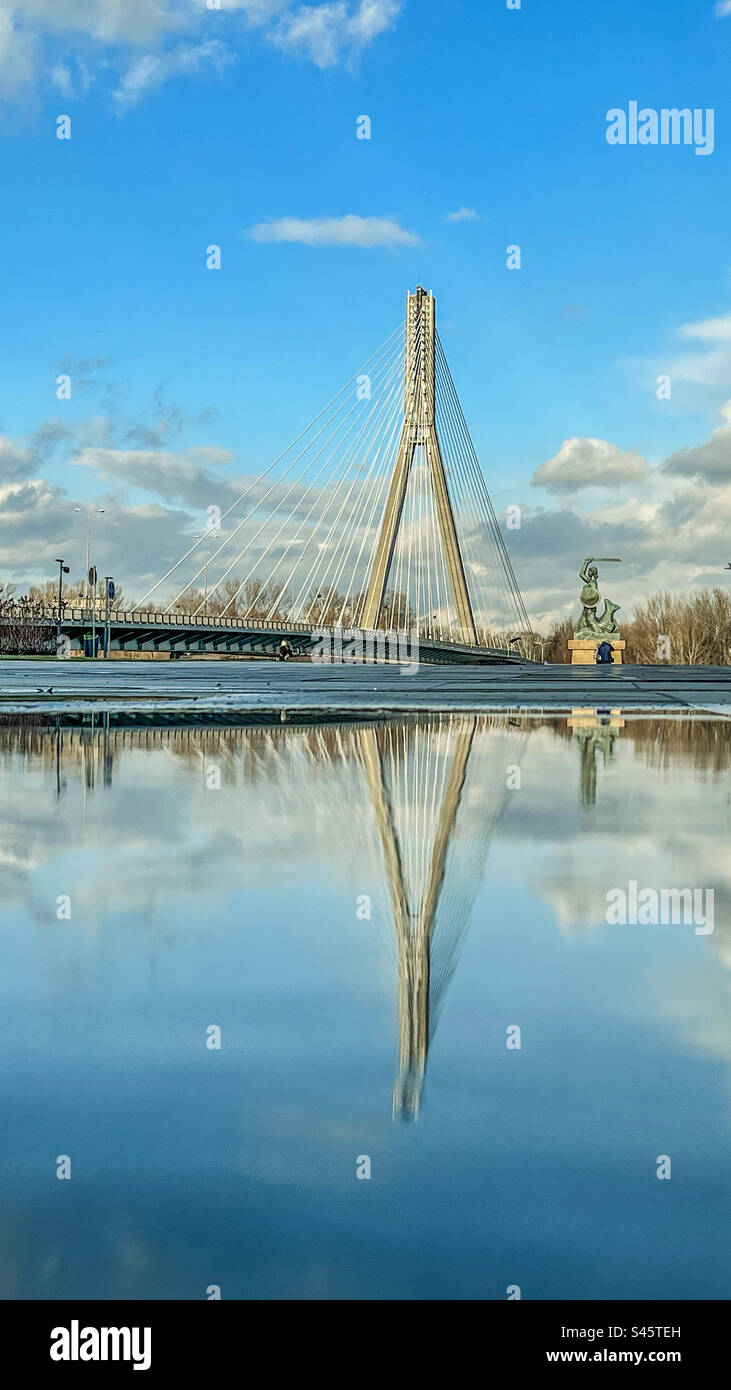 Świętokrzyski-Brücke in Warschau, Polen Stockfoto