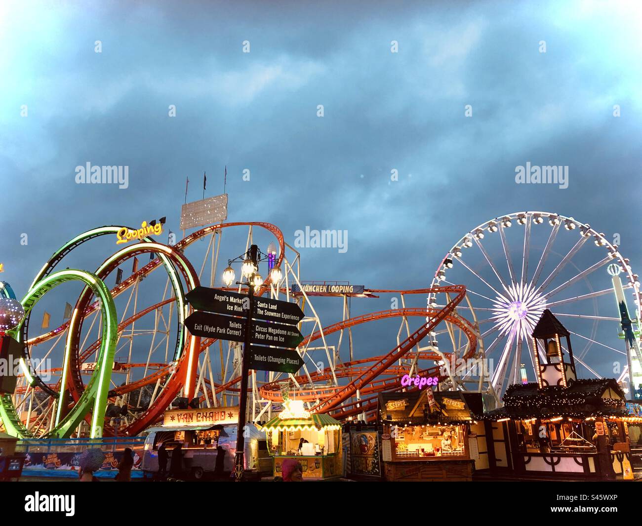 Winter Wonderland in London - Smartphone-aufgenommenes Stockfoto