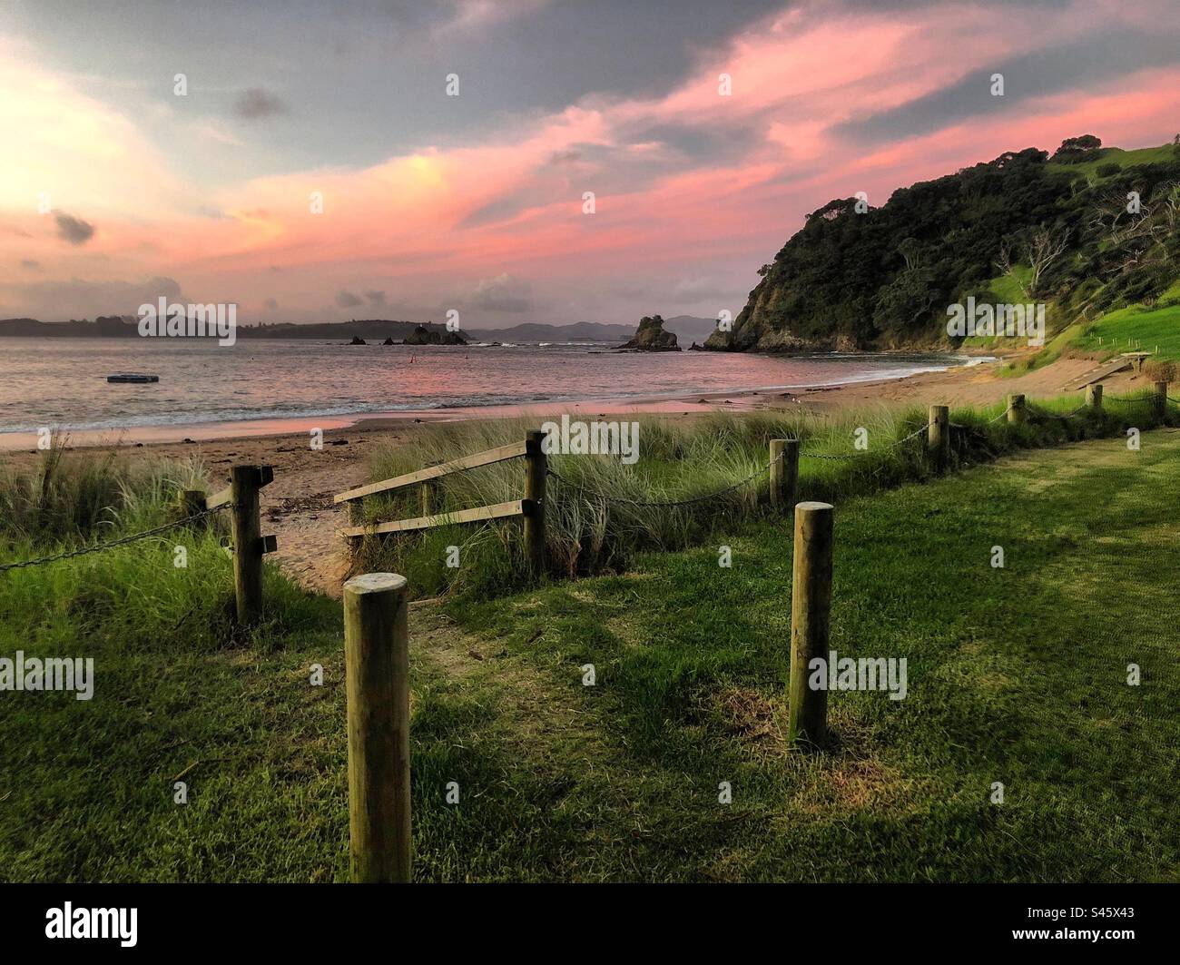 Neuseeland-Sonnenuntergang Stockfoto