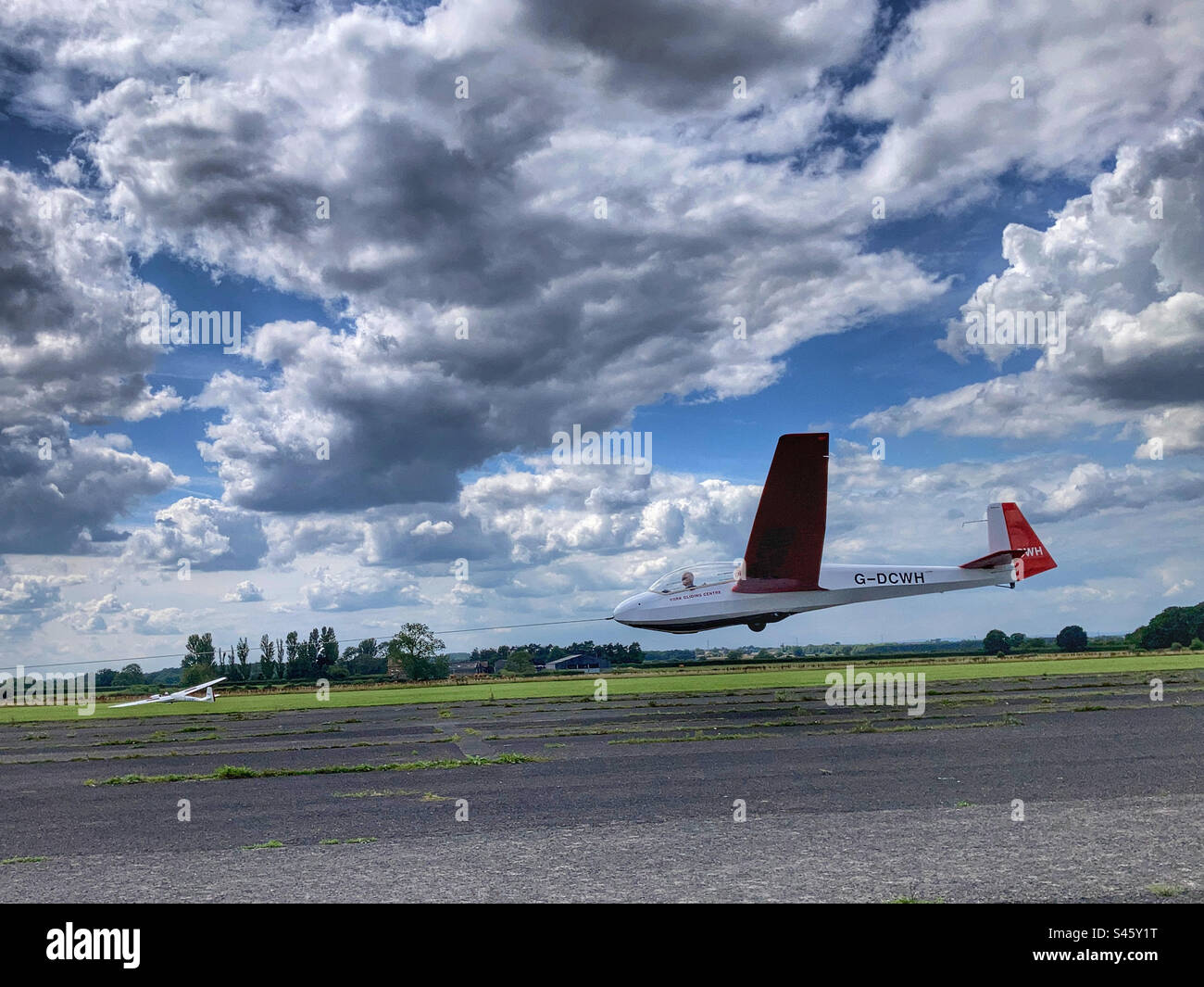 ASK13-Gleitflugzeug im York Gliding Centre Stockfoto