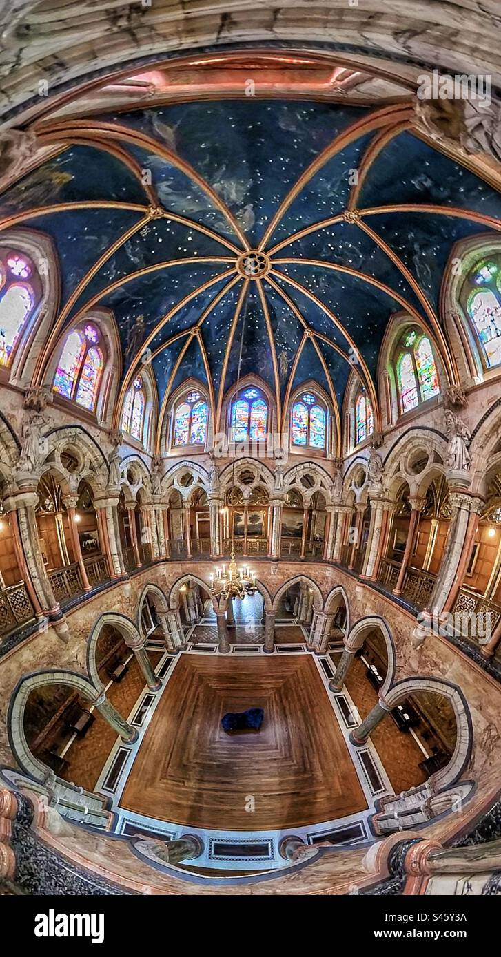 Marble Hall, Mount Stuart House, Bute, Schottland. - Smartphone-aufgenommenes Stockfoto