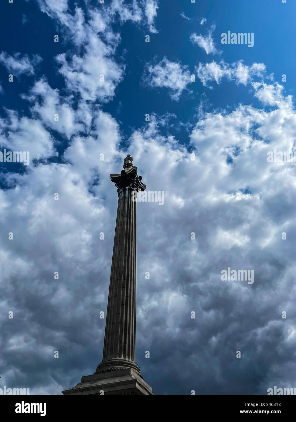 Nelsons Kolumne, Trafalgar Square, London Stockfoto