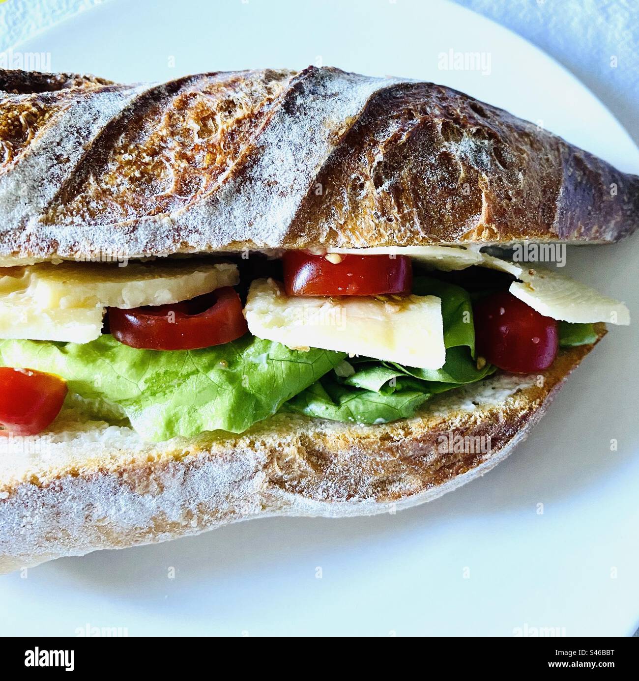 Baguette-sandwich Stockfoto
