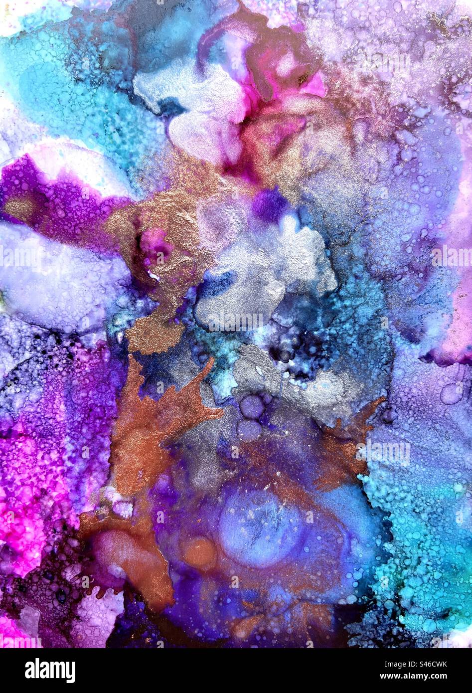 Alkoholtintengrafik - Smartphone-aufgenommenes Stockfoto
