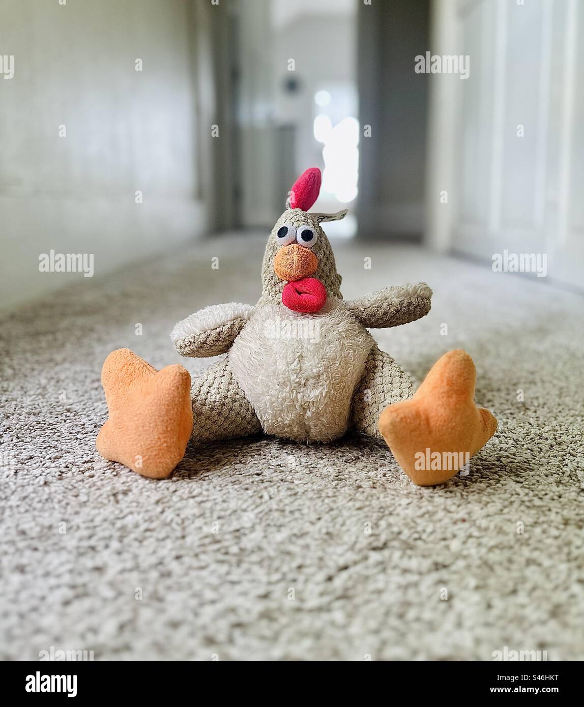 Gefülltes Hähnchenspielzeug Stockfoto